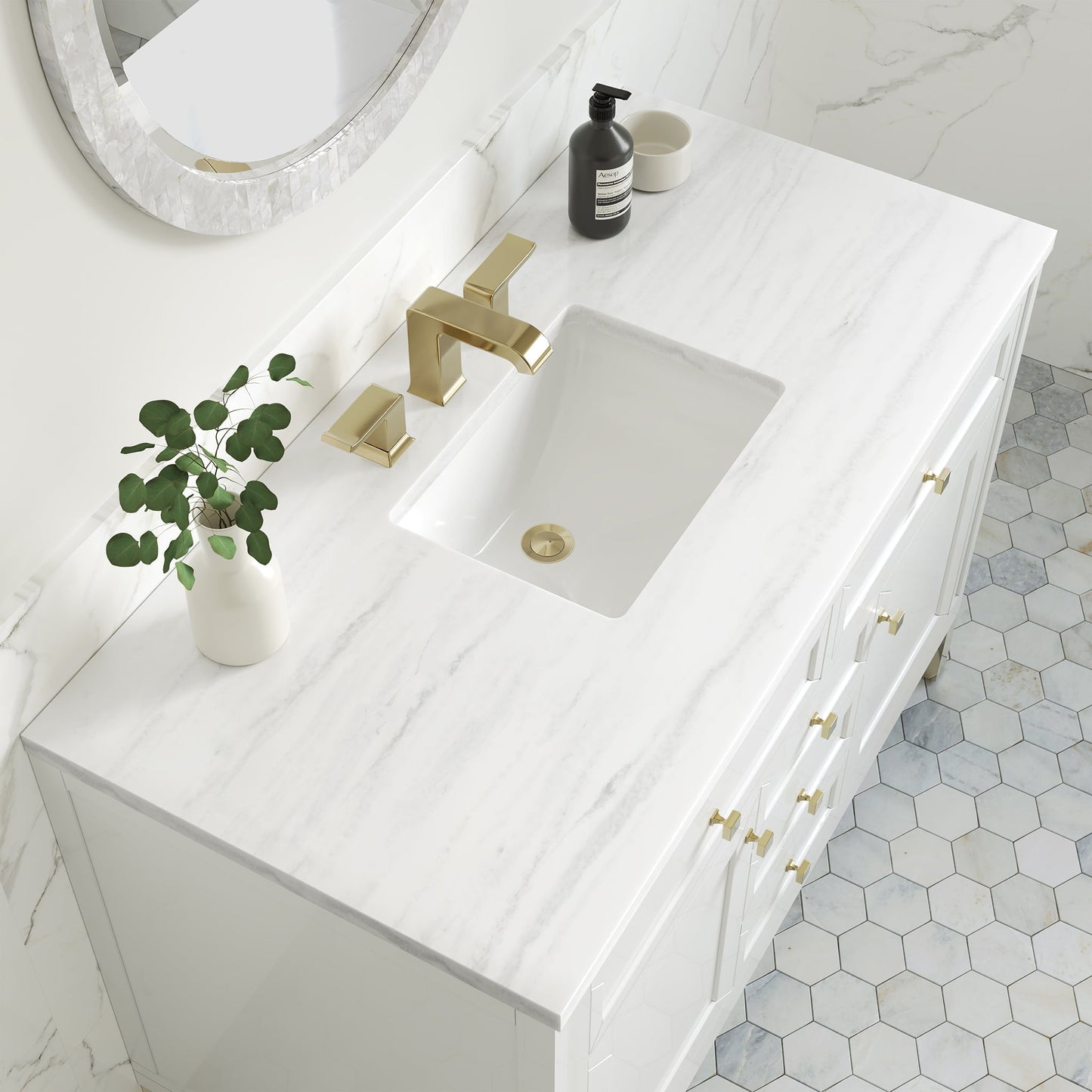 
                  
                    Chicago 48" Single Bathroom Vanity in Glossy White Single Bathroom Vanity James Martin Vanities 
                  
                