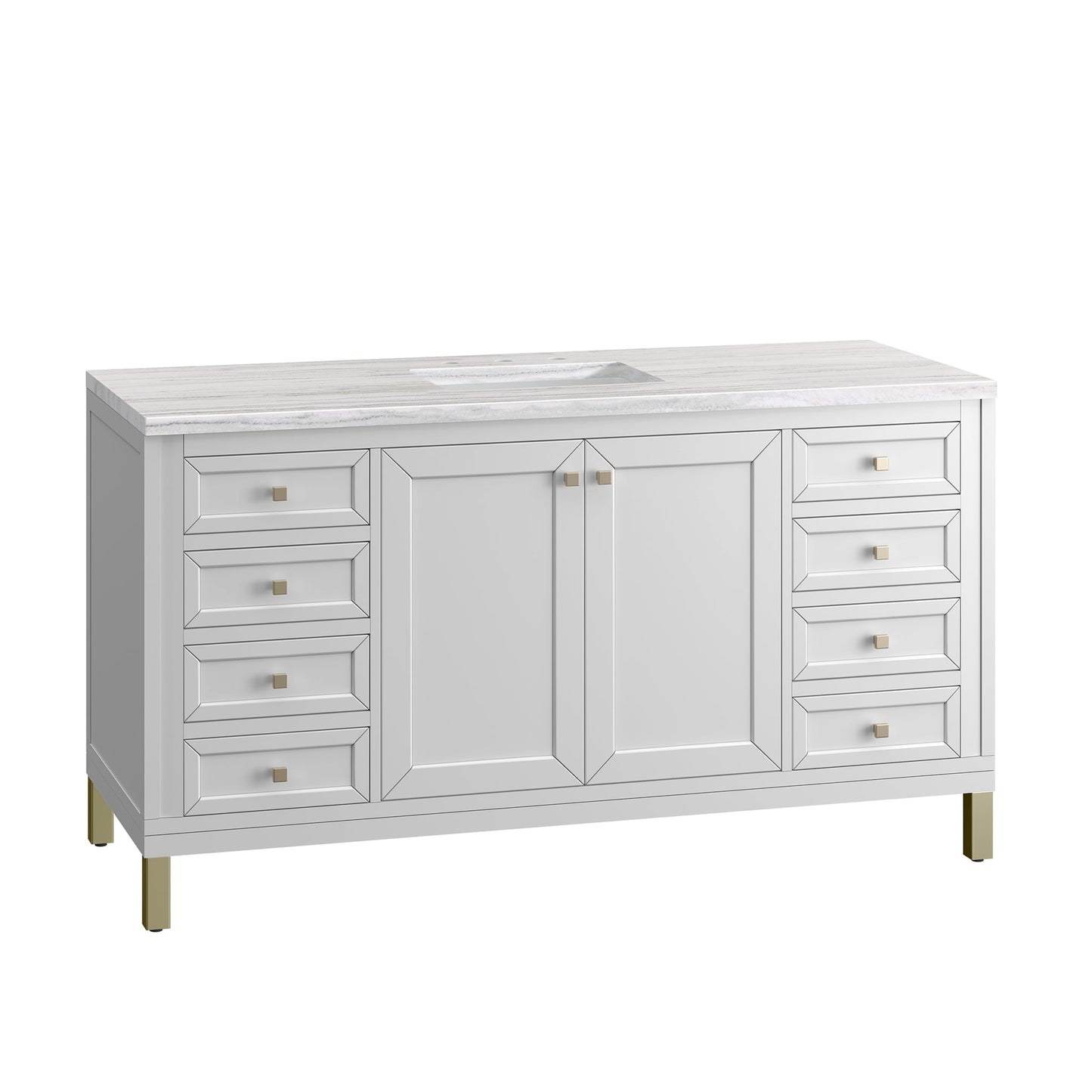 
                  
                    Chicago 60" Single Bathroom Vanity in Glossy White Single Bathroom Vanity James Martin Vanities 
                  
                