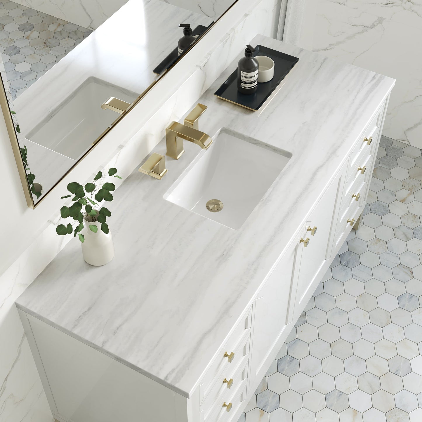 
                  
                    Chicago 60" Single Bathroom Vanity in Glossy White Single Bathroom Vanity James Martin Vanities 
                  
                