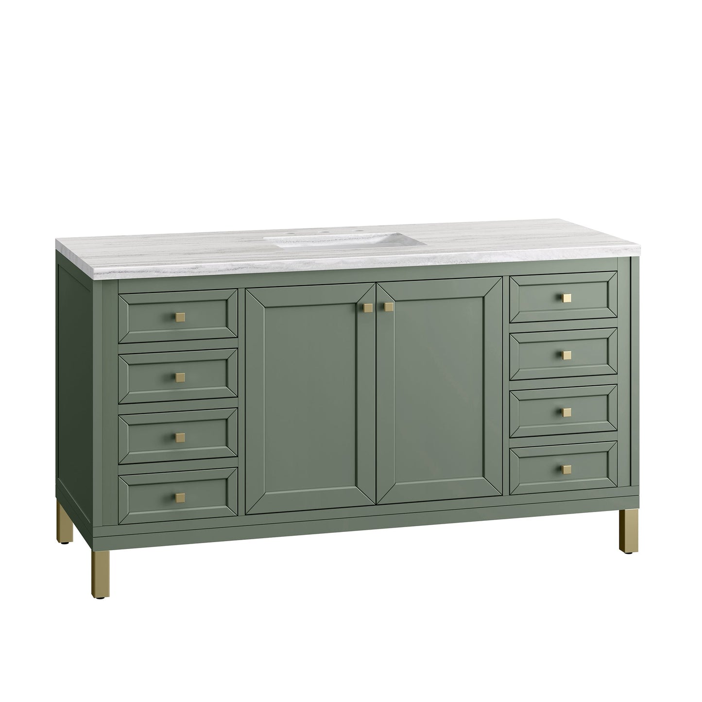 
                  
                    Chicago 60" Single Bathroom Vanity in Smokey Celadon Single Bathroom Vanity James Martin Vanities 
                  
                