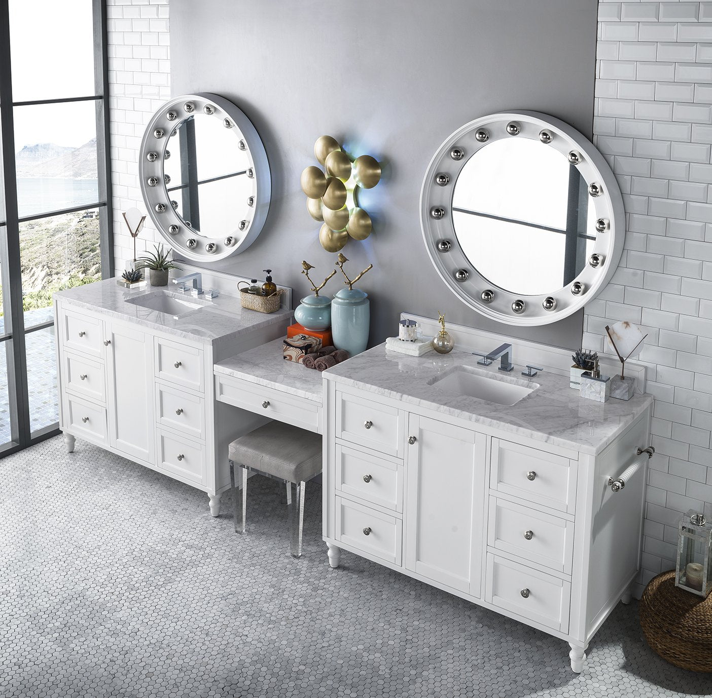 
                  
                    Copper Cove Encore 122" Double Bathroom Vanity Double bathroom Vanity James Martin Vanities 
                  
                