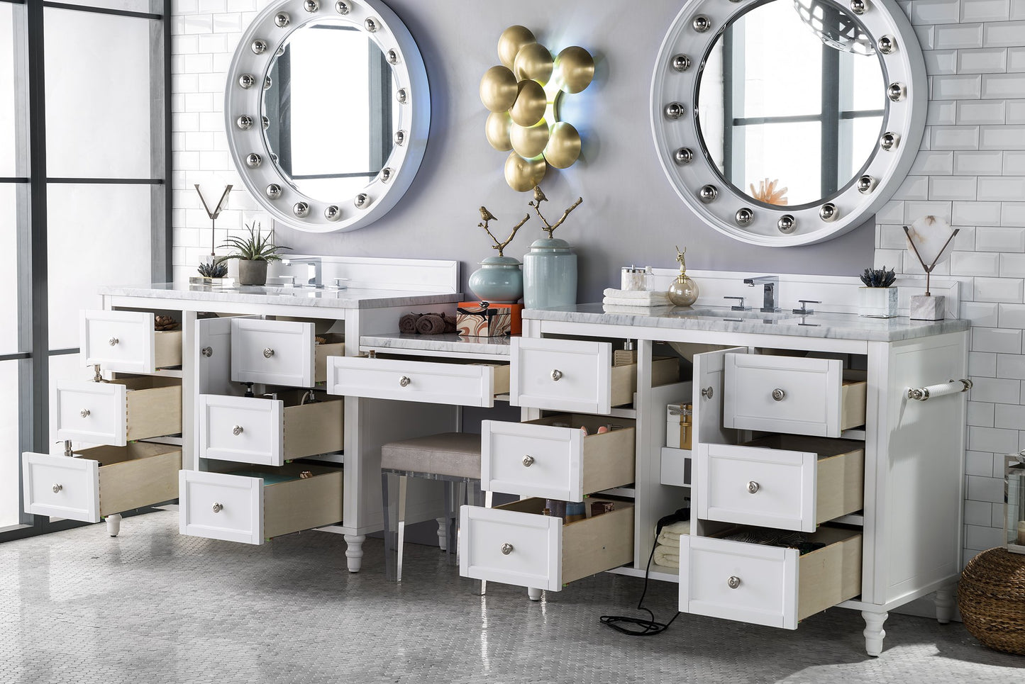 
                  
                    Copper Cove Encore 122" Double Bathroom Vanity Double bathroom Vanity James Martin Vanities 
                  
                