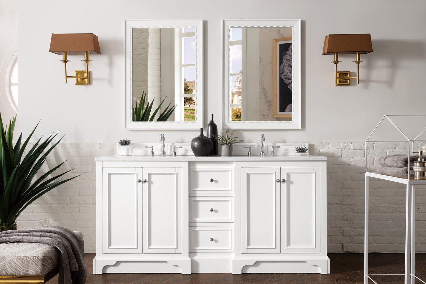 
                  
                    De Soto 72" Double Bathroom Vanity Single Bathroom Vanity James Martin Vanities Arctic Fall Solid Surface 
                  
                