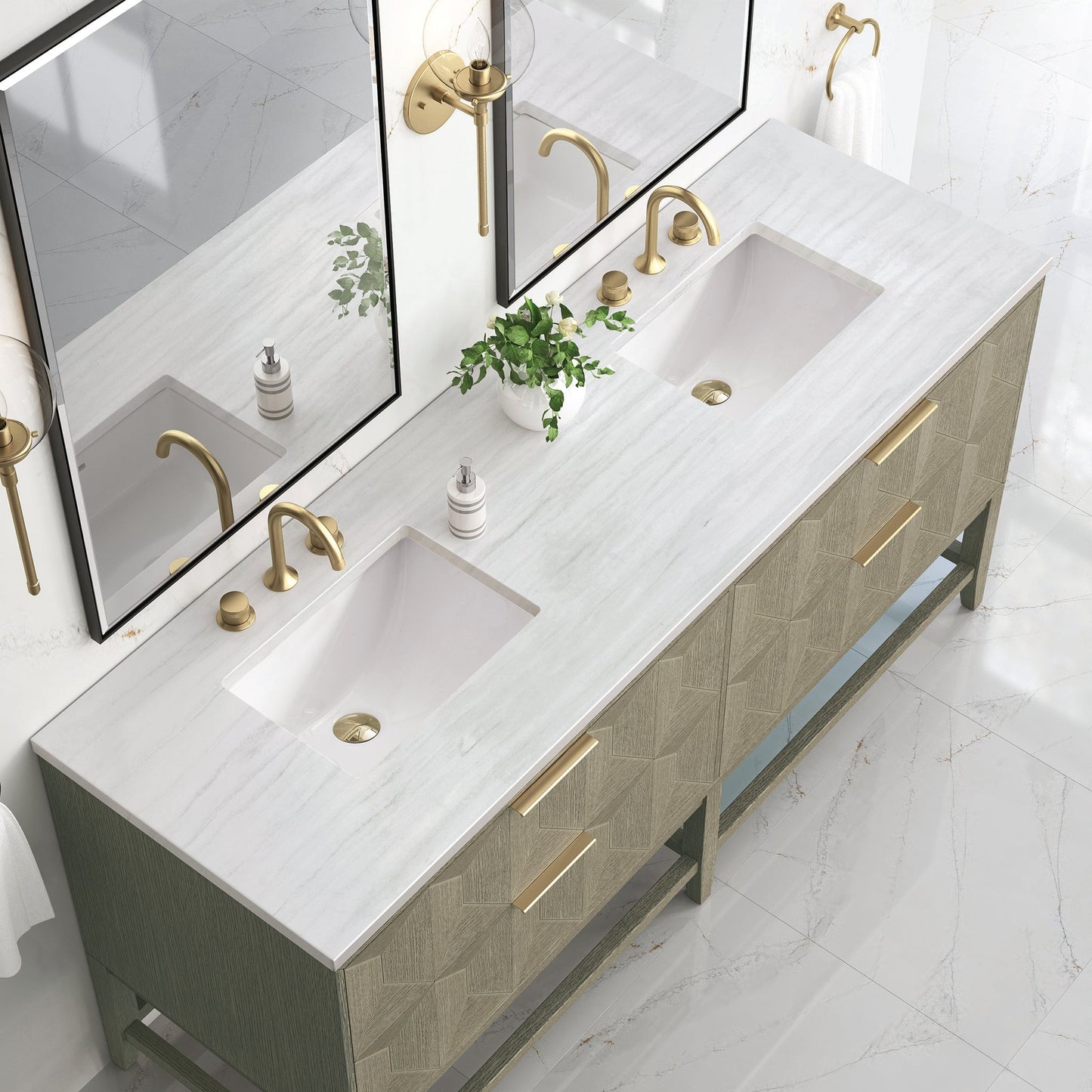 
                  
                    Emmeline 72" Vanity Single Bathroom Vanity James Martin Vanities Arctic Fall Solid Surface 
                  
                