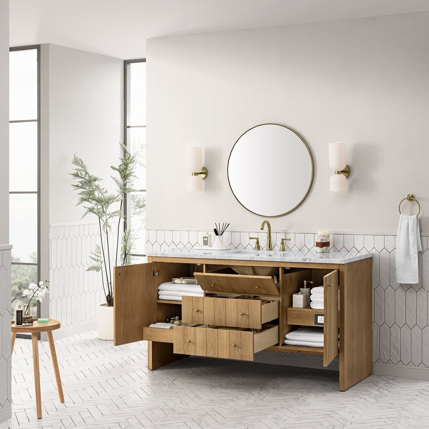 
                  
                    Hudson 60" Single Vanity Double Bathroom Vanity James Martin Vanities 
                  
                