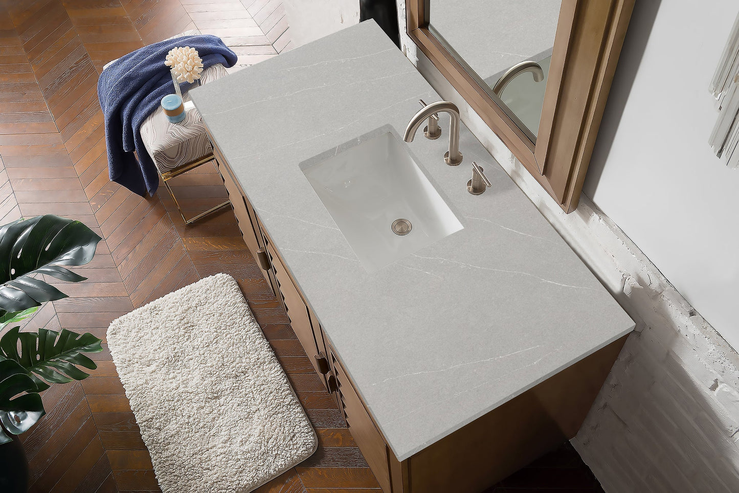 
                  
                    Portland 48" Single Bathroom Vanity in Whitewashed Walnut Single Bathroom Vanity James Martin Vanities 
                  
                