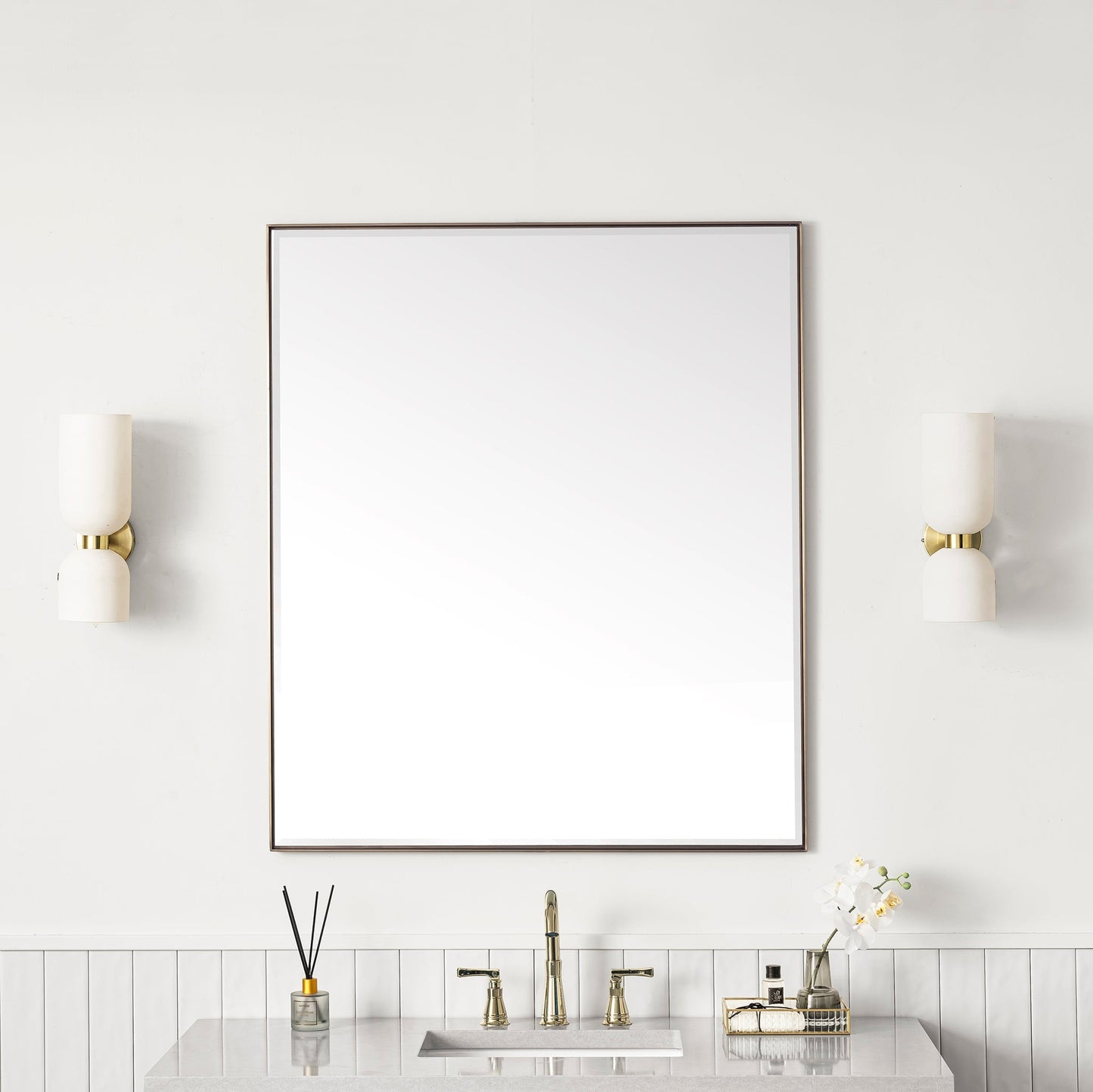 
                  
                    Rohe 36" Rectangular Mirror James Martin Vanities Champagne Brass 
                  
                