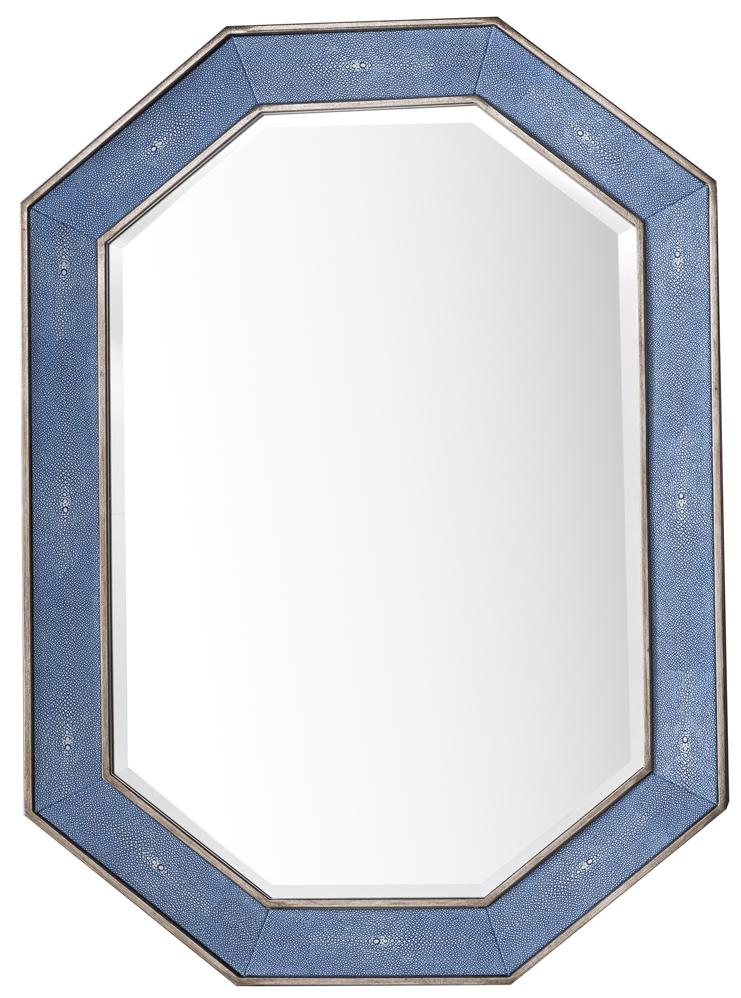 Tangent 30" Mirror, Silver with Delft Blue Mirror James Martin Vanities 